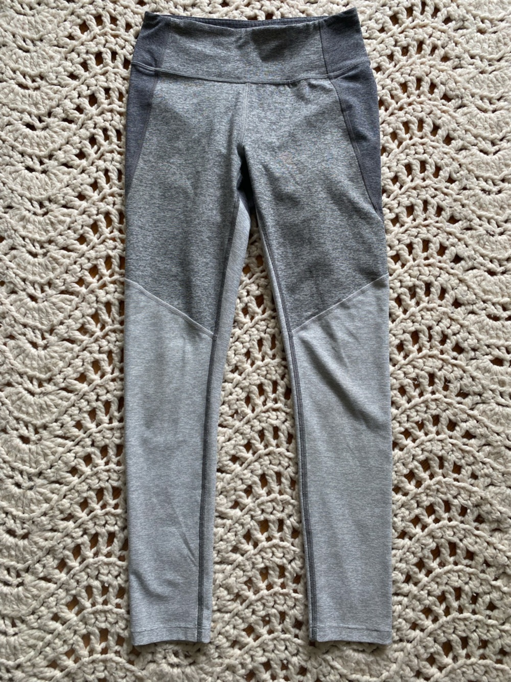 Outdoor Voices Heather Gray Colorblock Leggings